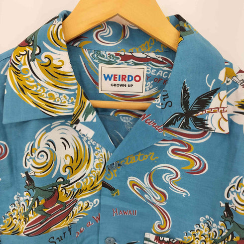 ウィアード WEIRDO HUT L/S SHIRTS ロングスリーブ アロハシャツ メンズ import:M